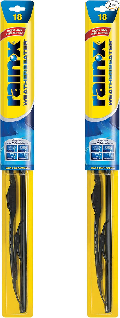 Rain-X 820151 WeatherBeater Wiper Blades, 18" and 18" Windshield Wipers, Automotive Replacement Windshield Wiper Blades That Meet Or Exceed OEM Quality And Durability Standards, (Set of 2)