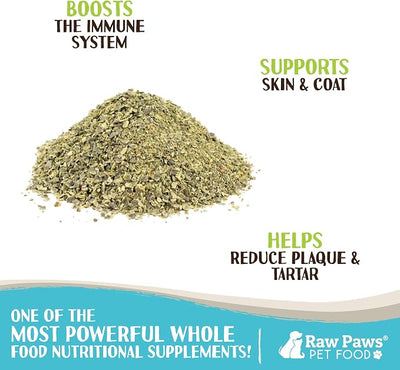 Raw Paws Organic Kelp Powder for Dogs & Cats (8-Ounce) - Supports Thyroid, Digestive & Immune Health - Dried Sea Kelp for Dogs - Seaweed Powder Supplement | Dried Sea Kelp for Dogs - Dental Plaque & Tartar Support - Digestive Health - Immune Support - ...