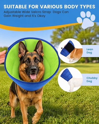 Dog Recovery Collar for Dogs After Surgery – Soft Breathable Dog Cone Collar, Lightweight Elizabethan Collar Alternative for Wound Healing, Anti Licking, Comfortable Sleep & Daily Eating,XXL