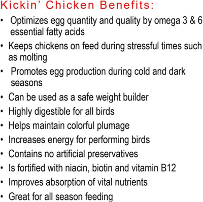 Healthy Coat Kickin Chicken Feed Supplement, Quart, for Better Plumage, Eggs, Immune System, and Attitude