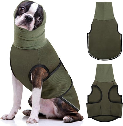 AOFITEE Dog Anxiety Vest, Dog Anxiety Calming Hoodie, Pet Thunder Jacket Calming Shirt for Fireworks, Thunder, Travel, Separation, Noise Block & Ear Protection Recovery