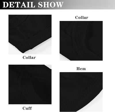 2 Pack Solid Color Dog Shirts - Lightweight, Quick Dry, Breathable Pet T-Shirts for Small to Large Dogs - Stretchy, Durable, Ideal for All Seasons and Holidays.Black White M