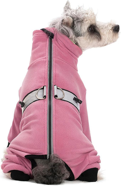 Polar Fleece Coats for Small Dogs, Four-Legged Warm Pajamas Bodysuit, Winter Jacket Sweater Vest for Small Medium Dogs