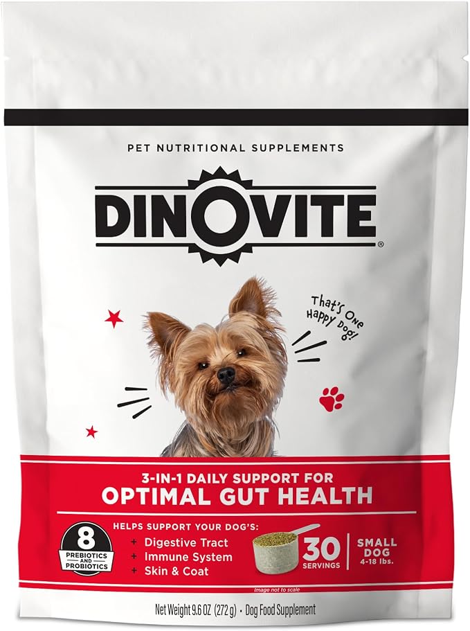 Probiotics for Dogs, Probiotic Powder Food Topper for Small Dogs (1-18 lb), Daily Digestive Health & Skin Support with Omega-3s, 30 Servings
