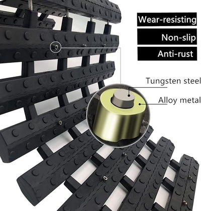 Tire Traction Mat, Recovery Track Portable Emergency Devices for Pickups Snow, Ice, Mud, and Sand Used to Cars, Trucks, Van or Fleet Vehicle (2pcs*39in)