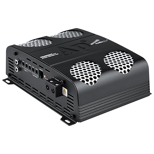 Audiopipe 1500 Watts Full Range Class D Mosfet Amplifier (APHF-1500D-H2), 4-Point Protection System, 2 Ohm, BTL Mode, Remote Bass Control Knob