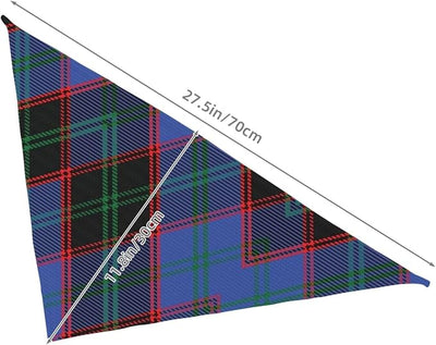 Scots Style Tartan Plaid Green Blue Dog Bandana Scarf Triangle Bibs Pet Accessories Cat Kerchief