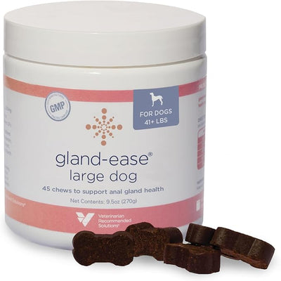 Gland-Ease Dog Canine Chews (for Large Dogs) | For dogs prone to scooting - Promotes stool consistency - Digestive & fiber support