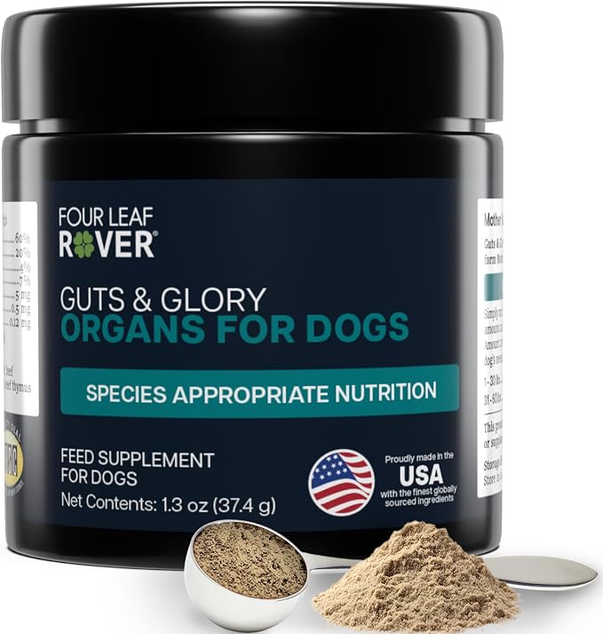 Guts & Glory - Freeze Dried Organs for Dogs - with 100% Grass-Fed New Zealand Beef - Rich in Minerals - Veterinarian Formulated - 30 Large Dog Servings