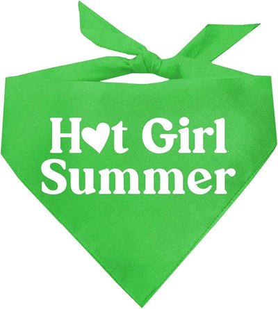 Hot Girl Summer Dog Bandana (Lime Green, OS 310)