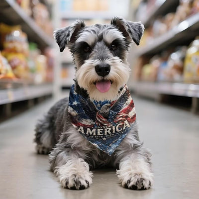 KEIAHUAN 4th of July Patriotic Dog Bandanas 250 Years Anniversary Square Dog Kerchief Independence Day Reversible Pets Gifts