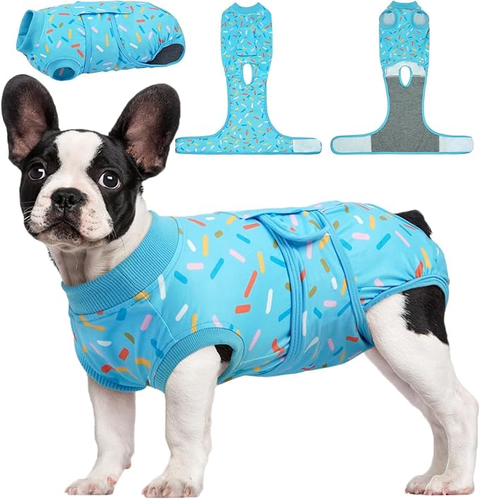 Dog Surgery Suit, Dog Surgery Suit Male Neuter, Comfy Puppy Recovery Suit Doggie Onesie, Post-Op Onesie for Female & Male Dogs, Soft Protective Wear, BlueRibbon XS