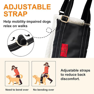 Dog Lift Harness - Cover Geny Adjustable Sling for Rear Legs with Soft Support for Senior, Injured, Disabled Dogs After ACL Surgery - Helping Pets with Canine Aid and Rehab Support (XS)