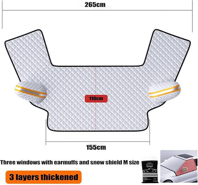 Winter Windshield Cover for Infiniti QX QX30 QX50 QX55 QX56 QX60 QX70 QX80, Protects from Snow Ice and Frost Magnetic Windshield Cover with Mirror Covers Windshield Snow Cover,M Style