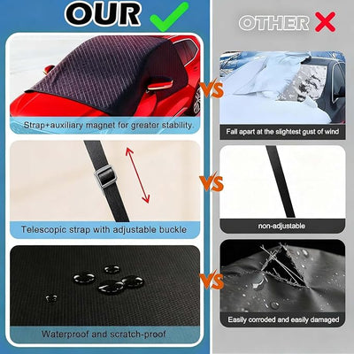 Car Windshield Snow Cover for Toyota 4Runner 4-Runner 2010-2024, Winter Magnetic Car Anti-Snow Cover Waterproof Oxford Cloth All Seasons Sunshade Ice Cover