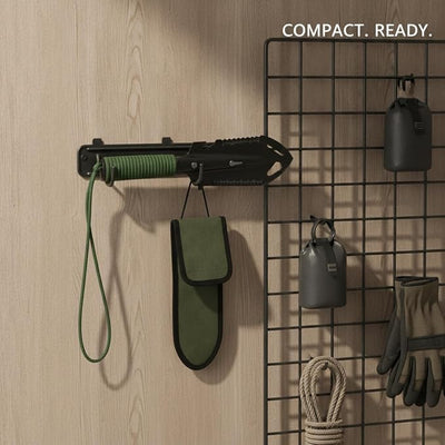 Folding Shovel Stainless Steel Compact Digging Tool for Camping Snow Clearing Car Storage (1 PC)