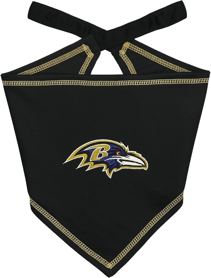 Pets First NFL Baltimore Ravens TIE Bandana, Size Large/X-Large. Dog Bandana Scarf Bib for Pet Cat Dog. The Ultimate Game-Day, Party Bandana