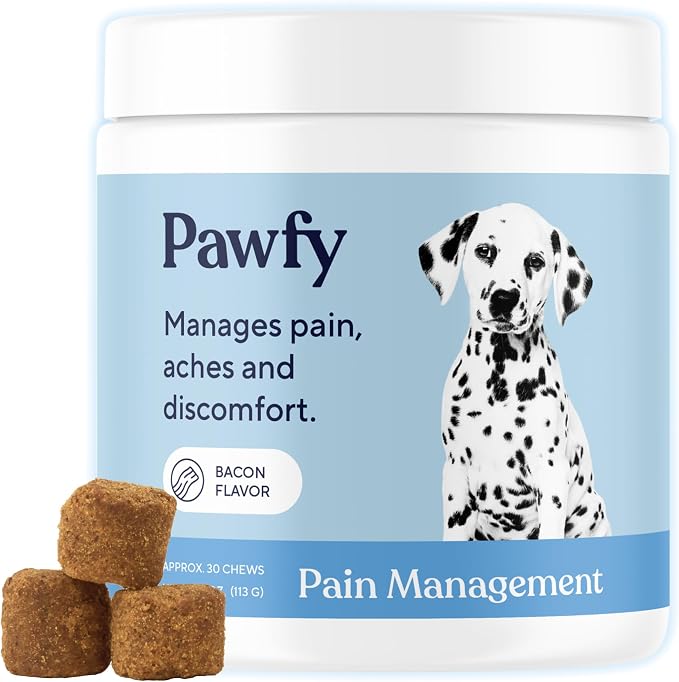 Advanced Pain Management - Essential Vitamins & Supplements with Omega 3 |Joint Supplement for Dogs - Supports Hip & Joint Health for Small, Medium, Large Breeds | 30 Fast-Acting Chews