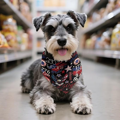 KEIAHUAN 250 Years of Freedom Dog Bandana 1776-2026 Pet Triangle Scarf Soft Bibs Puppy Cat Decoration Accessories for Small Medium Large Girl Boy Dogs