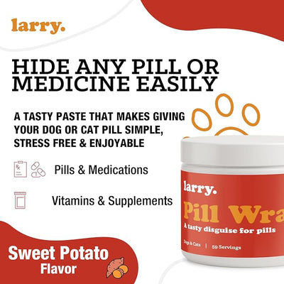 Sweet Potato Pill Wrap for Dogs - Pumpkin Moldable Paste - Hide Dog Medication Pouches - Medicine Treats Pill Hider - 59 Servings - 4.2 oz - Made in USA