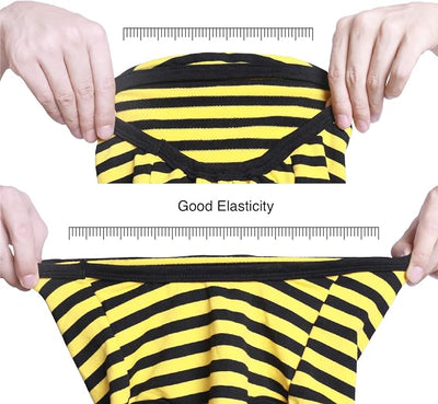 iChoue French Bulldog 100% Breathable Cotton Striped T Shirts Halloween Vest Clothes for Small Dogs Tank Tops Puppy Frenchie Pug English Boston Terrier Pitbull Yellow Black Stripes - Medium