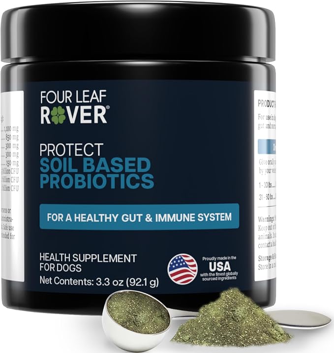 Protect - Probiotics for Dogs - Veterinarian Formulated - with Natural Prebiotics and Antioxidants - Detoxification & Gut Health - 30 Day Large Dog Supply