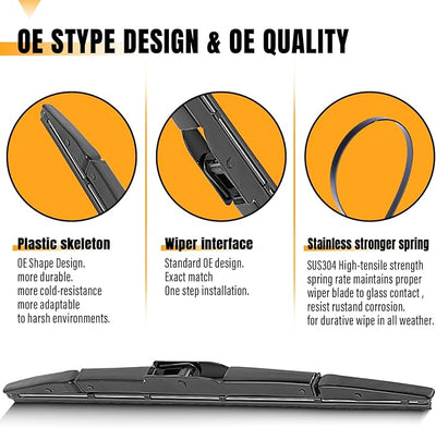 AUTOBOO 13 Inch Rear Wiper Blade Replacement for Honda CRV CR-V 2012 2013 2014 2015 2016-BACK Windshield Wiper Blade -Original Factory Quality (Pack of 1)