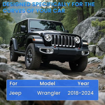 ANIKLUIM® Wiper Blades: 3-Pack Windshield Wipers for Wrangler 2018-2024 - All-Season Beam Design - Plug and Play - Exact Replacement for Jeep Cars (16''/16''/12'')