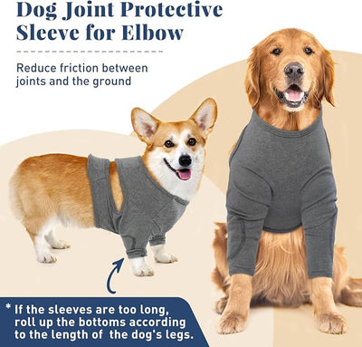 Nanaki Surgery Dog Recovery Suits for Front Legs, Dog Leg Sleeve to Stop Licking, Doggy Anti-Lick Wounds Pants, Pet Wound Cover Protective Sleeves Arm Protector for Injuries & Joint Pain