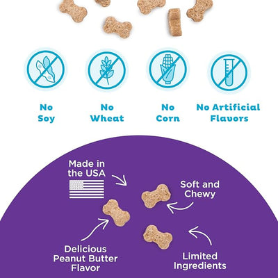 Outward Hound by Nina Ottosson Puzzle Bitez USA Made Dog Treats, Peanut Butter Flavor, Bite-Sized Training Reward and Interactive Puzzle Toy Treats, 7.5oz