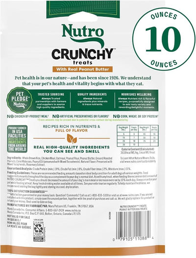 Nutro Crunchy Dog Treats with Real Peanut Butter, Training Treats for Dogs, 10 oz. Bag