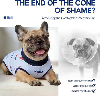 SAWMONG Recovery Suit for Dogs Female Male, Breathable Dog Onesie Body Suit After Surgery Spay Neuter, Professional Pet Surgical Suit, Substitute E-Collar Cone (Blue, 3XL)