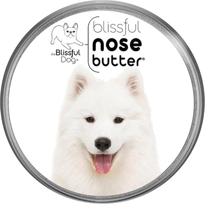 The Blissful Dog Samoyed Nose Butter for Dry, Cracked Skin, Lick-Safe Dog Nose Balm with Moisturizing Shea Butter, Almond, Olive, and Essential Oils, Pet Supplies, Uncented, 1 oz.