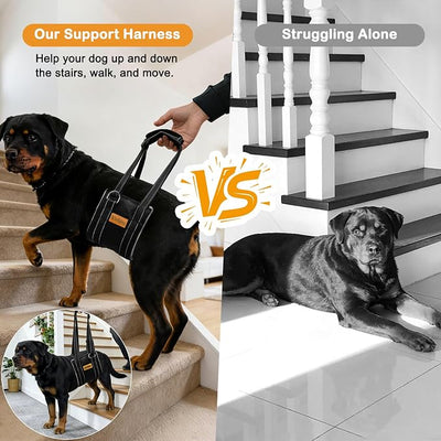 Vivifying Dog Lift Harness for Extra Large Dogs, Soft Flannel Hind Leg Support Sling, Adjustable Lifting Harness for Weak Rear Legs, Senior Injured Disabled Dogs, ACL Surgery Mobility Assist, XL