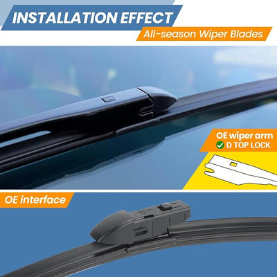 GSPSCN 3 Wipers For Subaru Crosstrek 2024-2018，Impreza 2024-2017，Original Equipment Windshield Wiper Blades Set 26"+16"+12" (Set of 3)