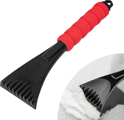 Ice Scraper for Car Windshield, Scratch-Free Auto Window Snow Scraper with Foam Grip, Efficient Ice Shovel Windshield Frost Cleaning Tool for Sedan Truck SUV, Car Accessories (Red)