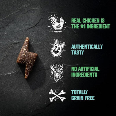 Amp’d Up Dog Training Treats, Soft and Chewy Healthy Snack for Puppies and Adult Dogs, Made with Real Chicken, Venison and Carrots, Grain Free, 14 oz