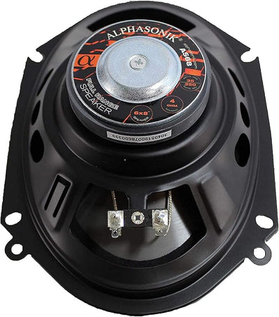 Alphasonik AS68 Loudspeakers 1 Pair of 6X8 350W Max 3-Way Speakers 4 Ohms Premium Quality Audio Door Speakers for Car or Truck Stereo Sound System