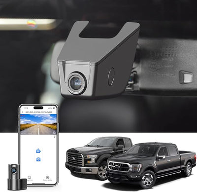 Mangoal Front 4K Rear 1080P Dash Cam for F150 2013-2017 F250-F450 2015-2019 | F250 F350 F450 Super Duty 2015-2019, OEM Style, XLT Lariat King Ranch Raptor, UHD 2160P Video, WiFi & App, 128GB Card(B)