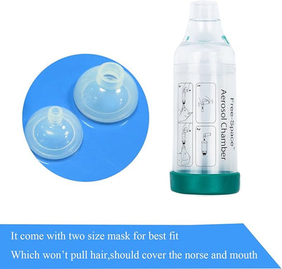 free-space Dog Inhaler Spacer,Specifically Designed for Dogs,with Round Shape Silicone Mask,Dog Aerosol Chamber Include 2 Mask for Best Fit(for Dog)