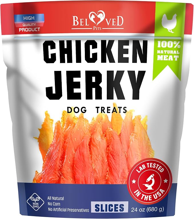 Dog Treats Chicken Jerky 1.5 lb – Dog Food & High Protein Chews for Large, Medium & Small Breeds – Natural Healthy Training Snacks Strips – Human Grade Bulk Soft Pack – Made for USA
