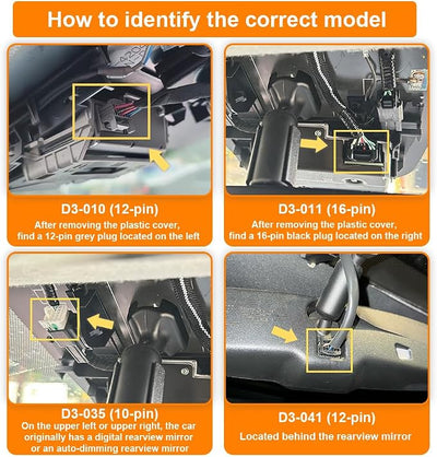Dash Cam Power Adapter (12pin), Compatible with Toyota Tacoma Camry Corolla RAV4 and Lexus and More, 6 Types 5V 12V Output, LED Display, Built-in USB Power Source, Easy Install,D3-010