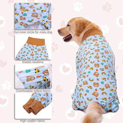 Dog Recovery Suit After Surgery Female Male, Medium Large Dog Neuter Shirt Cone Alternatives Prevent Licking Surgical Onesies (Brea, 3XL)