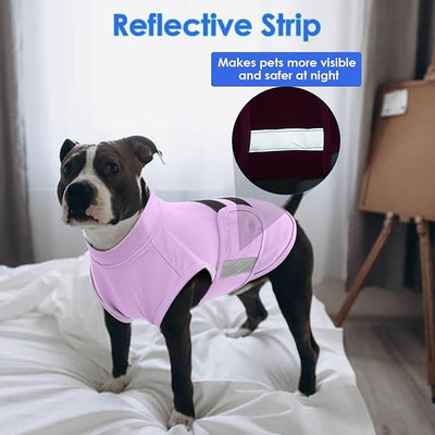 MIGOHI Dog Anxiety Relief Coat,Comfort Anxiety Vest for Dogs,Adjustable Dog Anxiety Calming Wrap for Fireworks,Thunderstorm,Travel,Separation,Anxiety Jacket for Small Dogs,S,Lightpurple