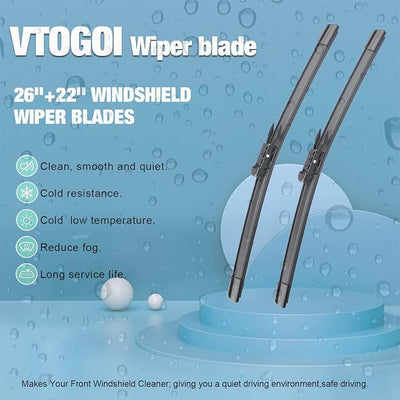 OEM Windshield Wiper Blades Replacement for Ford Explorer 2011-2014 2015 2016 2017 2018 2019 2020 2021 2022 2023, All Weather Original Factory Quality Front & Rear Wipers Set 26"+22"+11" (Pack of 3)
