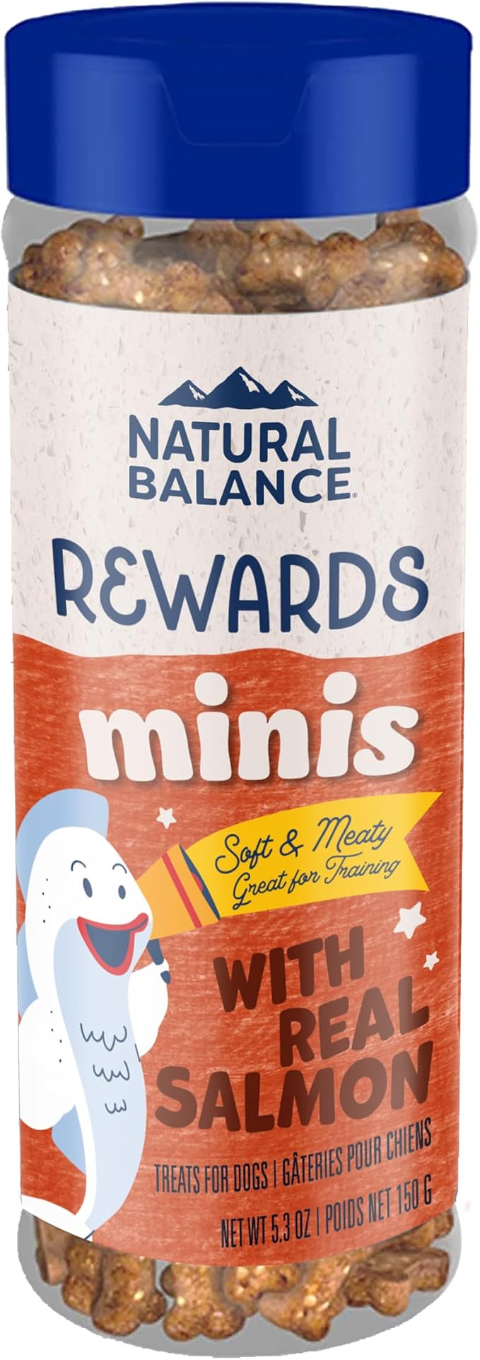 Limited Ingredient Mini-Rewards Salmon Grain-Free Dog Training Treats for Dogs | 5.3 Ounce Canister