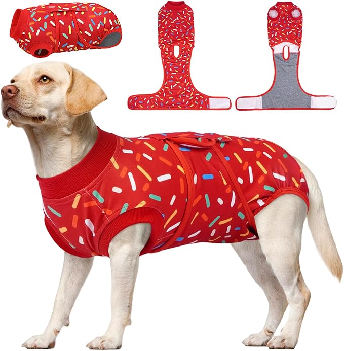Dog Recovery Suit for Female Male Dogs, Post-Surgery Bodysuit for Spay Neuter, Dog Onesie After Surgery, Anti-Licking Pet Surgical Recovery Suit