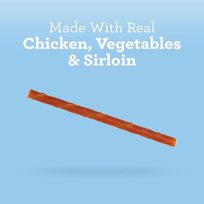 SmartBones Twist Sticks Made with Real Sirloin, 50 Count, Treat Your Dog to a Rawhide-Free Chew