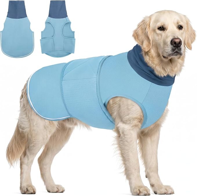 Extra-Large Dog Anxiety Vest, Thunder Jacket for Dogs Anxiety, Breathable Pets Calming Shirt for Fireworks, Thunder, Travel, Separation, Anti-Anxiety Pet Calming Vest with Collar, XXXL