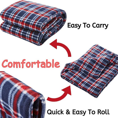 Big Ant Electric Car Blanket 12V Heated Car Blanket with 4 Hours Auto Off, Fast Heating Level Electric Blanket for Car Truck SUV RV Car Electric Blanket 58" x 42" (Red Blue,Upgrade Model)